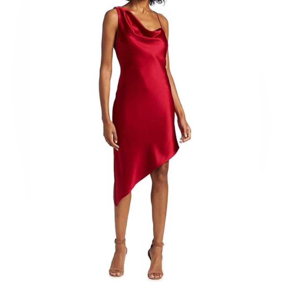 Alice & Olivia - Landon Drapey Asymmetric Slip Dress